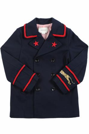 Patched double-breasted coat, zdjęcie 1 Patched double-breasted coat od Gucci Kids